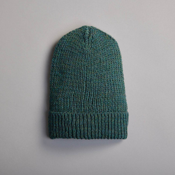Women's Traditional Donegal Tweed Beanie - Aqua