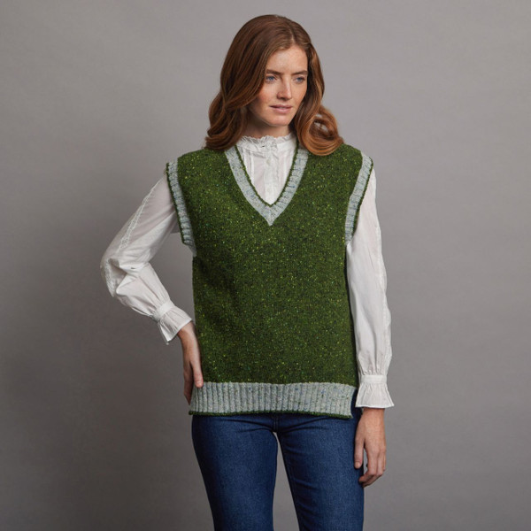 Kilmurvy Sleeveless Vest - Moss Green