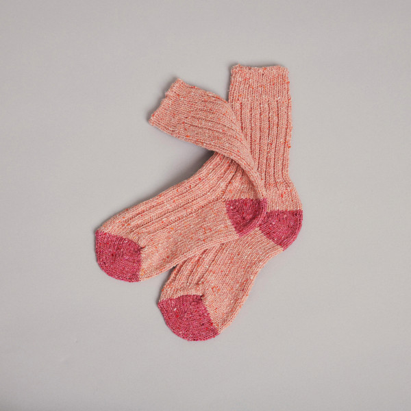 Women's Aran Socks - Pink