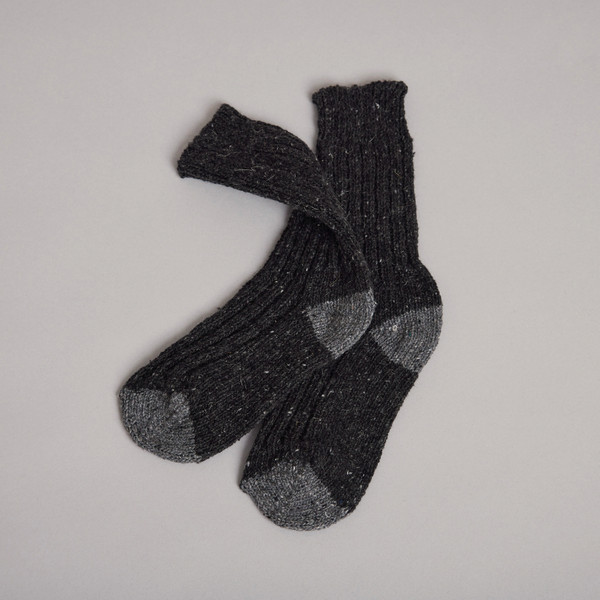 Women's Aran Socks - Grey