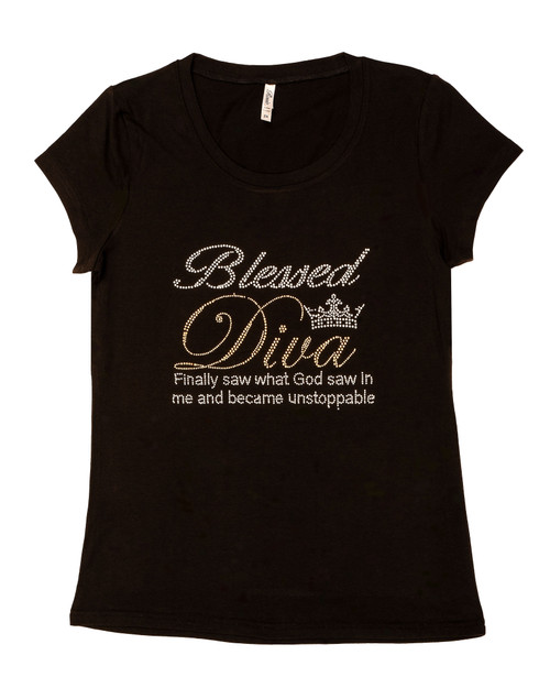 Blessed Diva Black T Shirt