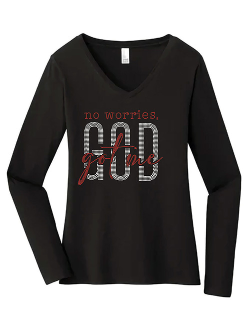 No Worries God Got Me - RHINESTONE LONG SLEEVE
