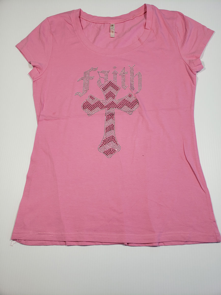 Faith Pink Cross - T-Shirt