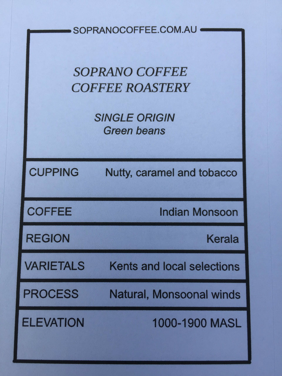 Raw Coffee Beans BULK 16kg GREEN BEANS Soprano Coffee