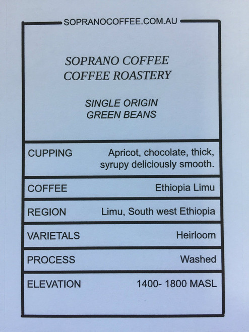 Tasting notes of Ethiopian Limu coffee beans