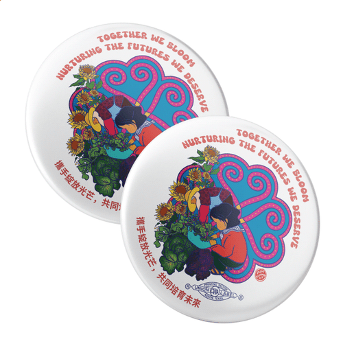 Together We Bloom (2.25" Pin-Back Button -- Pack Of Two!)