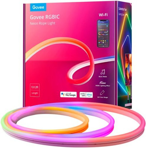 Govee - RGBIC Neon Rope Light - 13.1 Ft - Multi