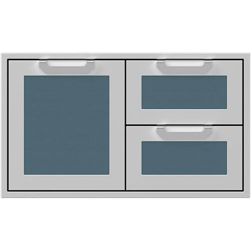 Hestan - AGSDR Series 36" Double Drawer and Storage Door Combination - Pacific Fog