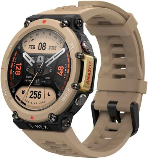 Amazfit - T-Rex 2 Outdoor Smartwatch 35.3mm Polymer Alloy - Desert Khaki
