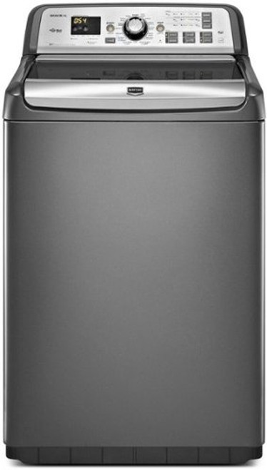 Maytag - Bravos XL 4.8 Cu. Ft. 16-Cycle High-Efficiency Top-Loading Washer with Steam - Gray