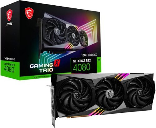 MSI - NVIDIA GeForce RTX 4080 16GB GAMING X TRIO 16GB DDR6X PCI Express 4.0 Graphics Card - Black