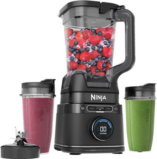 Ninja - Detect Duo Power Blender Pro + Single Serve with BlendSense Technology + 72oz Pitcher, 1800PW Blender - Black