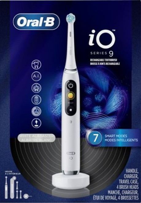 Oral-B - iO Series 9 Connected Rechargeable Electric Toothbrush - White Alabaster