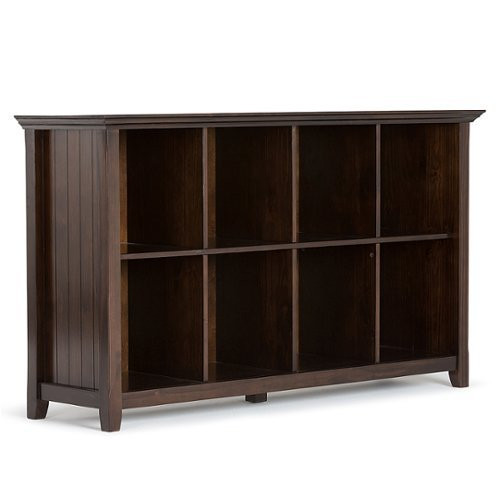 Simpli Home - Acadian 8 Cube Storage Sofa Table - Brunette Brown