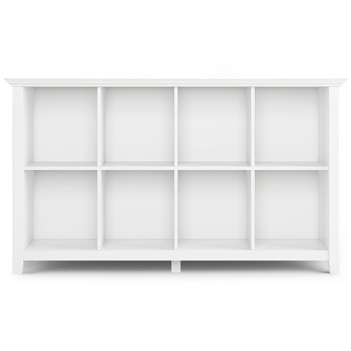 Simpli Home - Acadian 8 Cube Storage Sofa Table - White