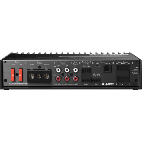 AudioControl - 800W 4-Channel Class D Matrix DSP Amplifier - Black