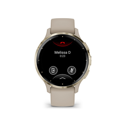 Garmin - Venu 3S GPS Smartwatch 41 mm Fiber-reinforced polymer - Stainless Steel and French Gray