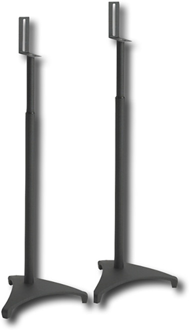 Sanus - 28" to 42" Adjustable Height Speaker Stands for Satellite Speaker (2-pack) - Black