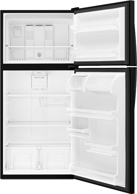 Whirlpool - 18.3 Cu. Ft. Top-Freezer Refrigerator - Black