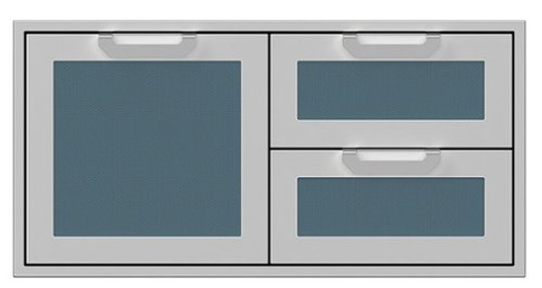 Hestan - AGSDR Series 42" Double Drawer and Storage Door Combination - Pacific Fog