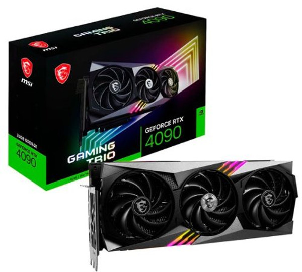 MSI - NVIDIA GeForce RTX 4090 GAMING TRIO 24G 24GB DDR6X PCI Express 4.0 Graphics Card - Black