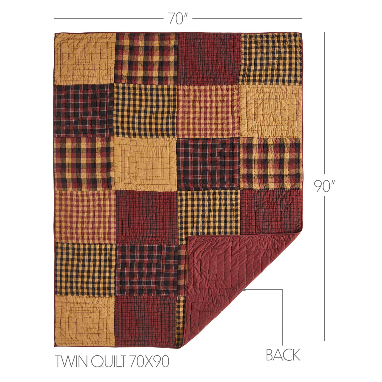 VHC Brands - Connell Twin Quilt 70Wx90L
