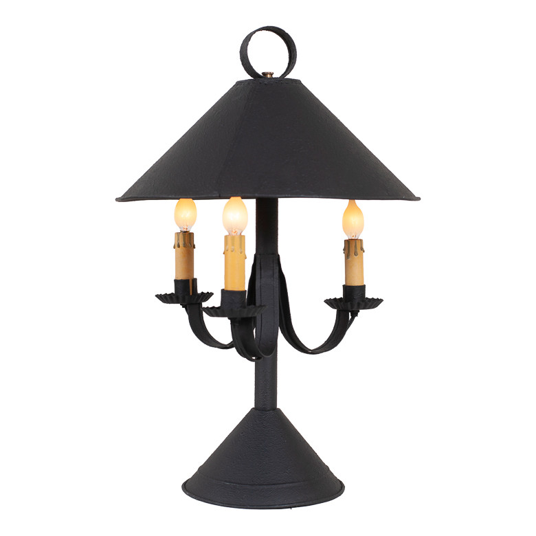 Irvin's Walker House Lamp in Textured Black