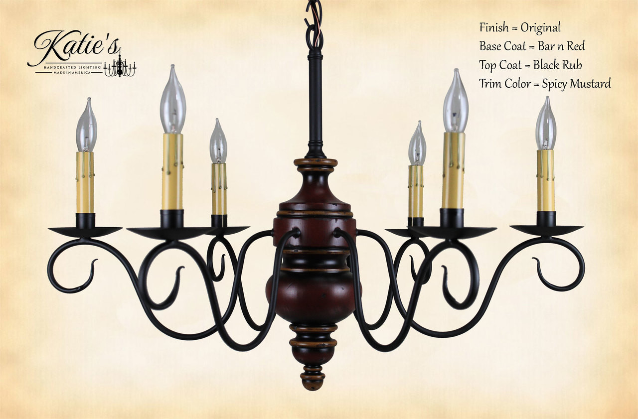 Katies Handcrafted Lighting - Queen Anne Chandelier - Country