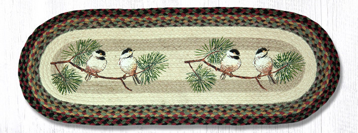 Gray/Sand/Ivory Oval Braided Jute Table Runner - Thumbnail 3