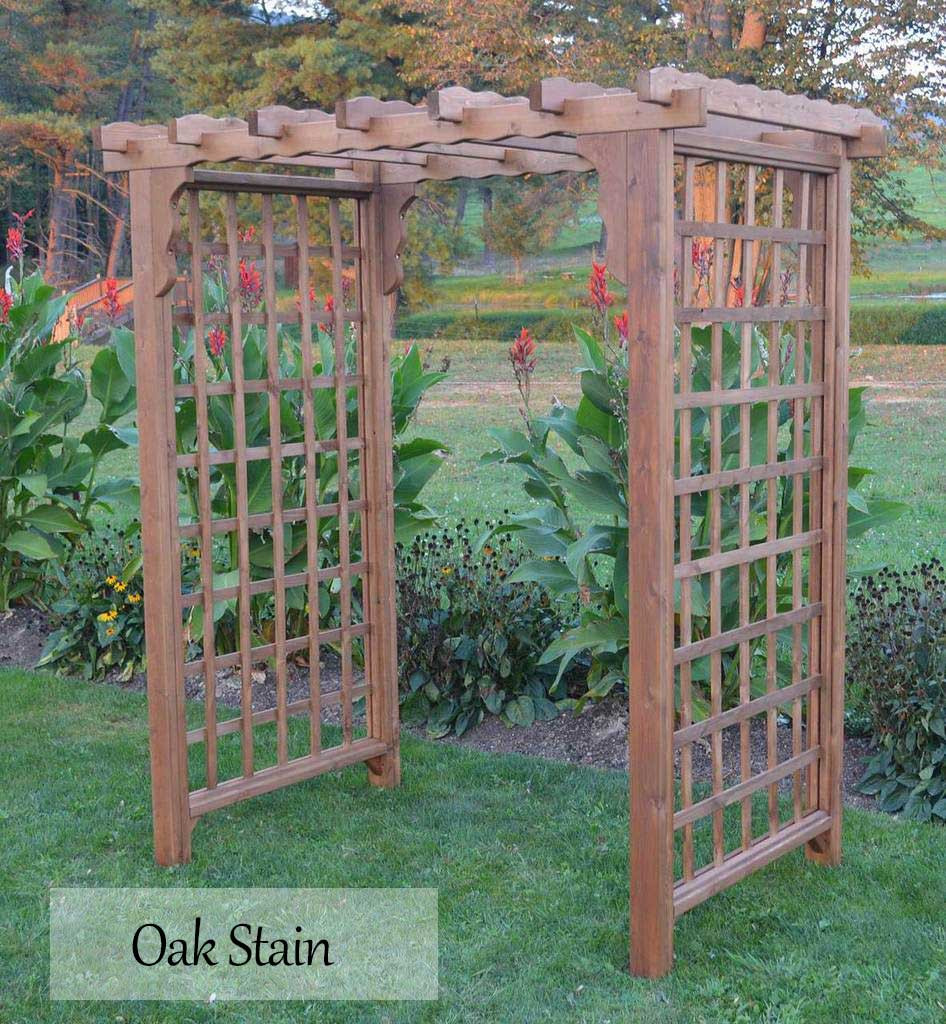Amish Handcrafted - Lexington 7 Foot Wooden Arbor - Cedar Arbors