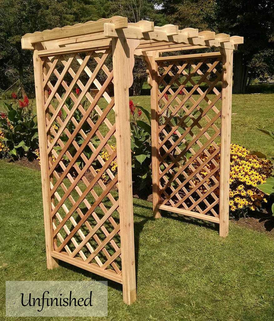 Amish Handcrafted - Covington Wooden Arbor - Cedar Arbors
