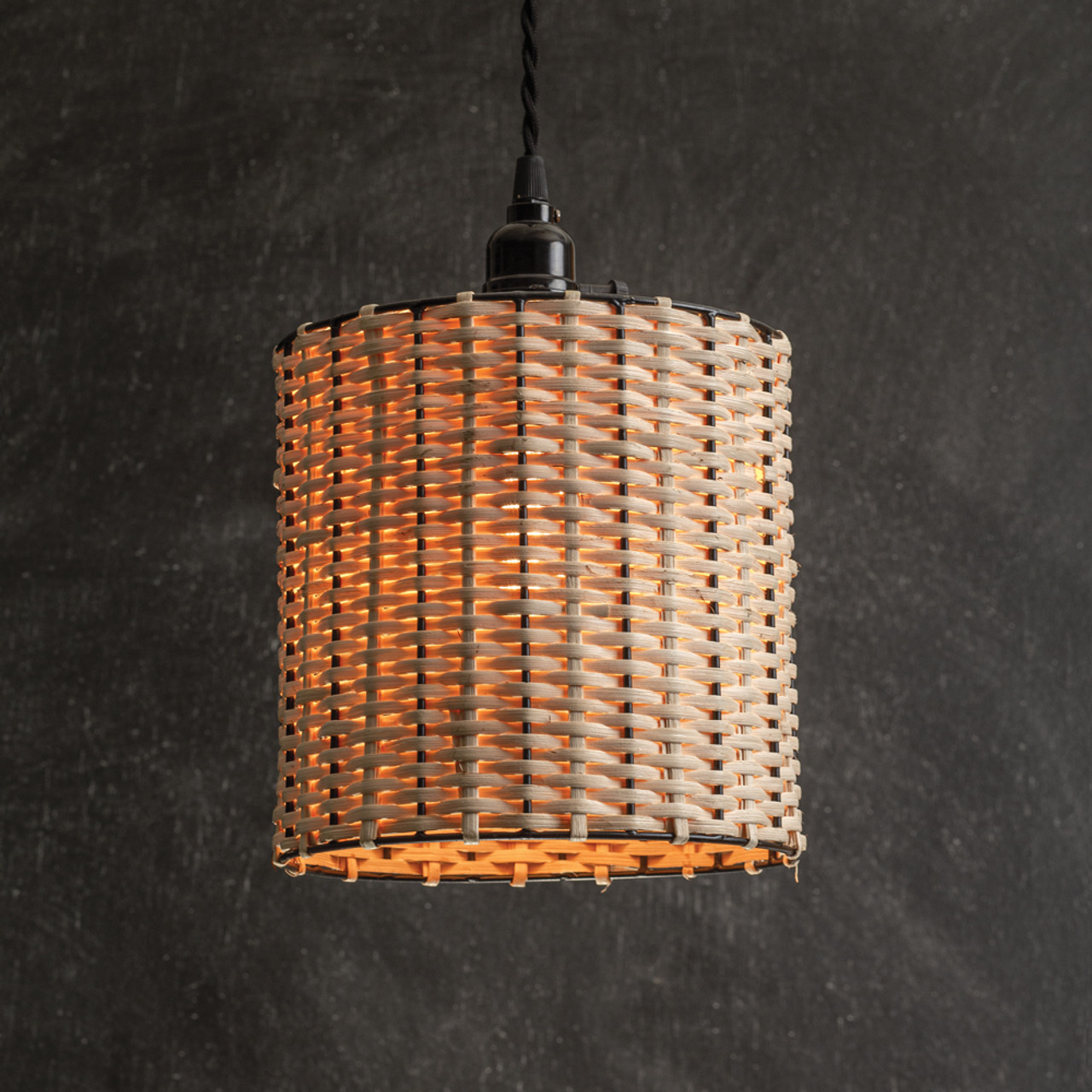 rattan drum light