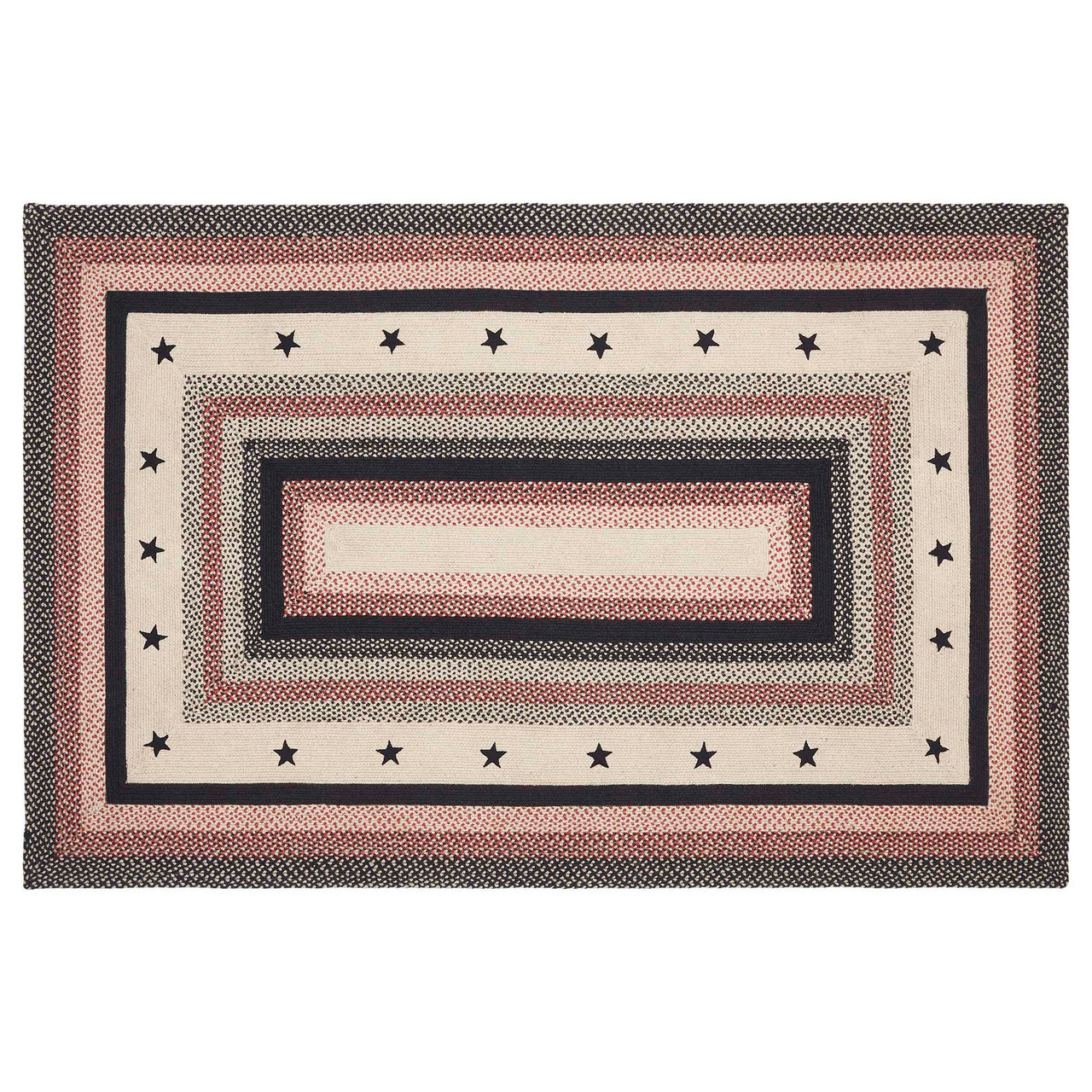 VHC Brands Colonial Star Braided Jute Rug