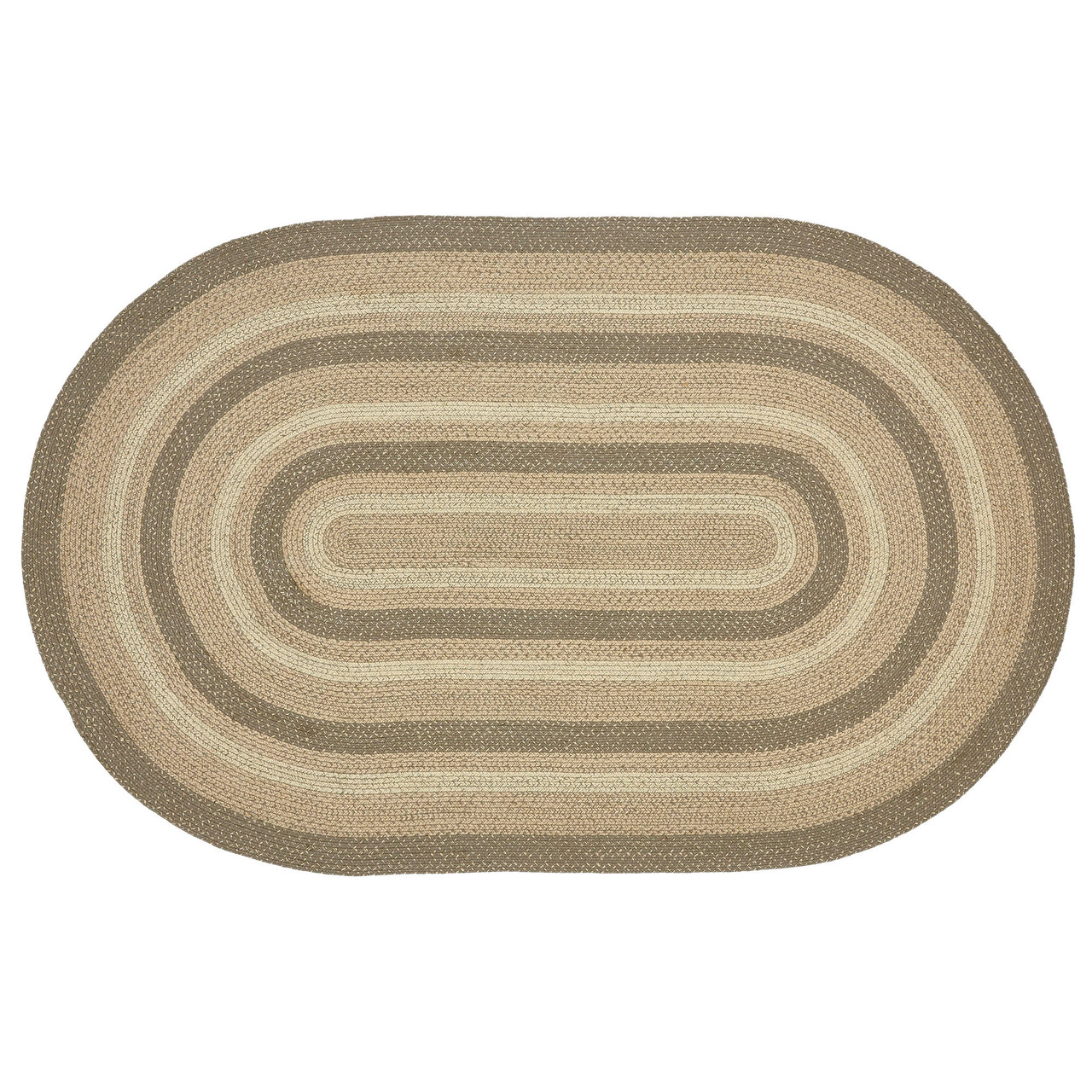 Ginger Spice Jute Braided Rug Oval with Rug Pad 4'x6' VHC Brands