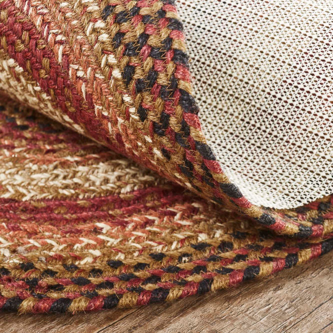VHC Brands - Ginger Spice Braided Area Rug - Terra Cotta