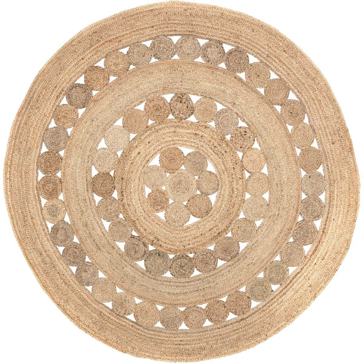 VHC Brands - Celeste Natural Jute Braided Area Rug - 8 Foot Round