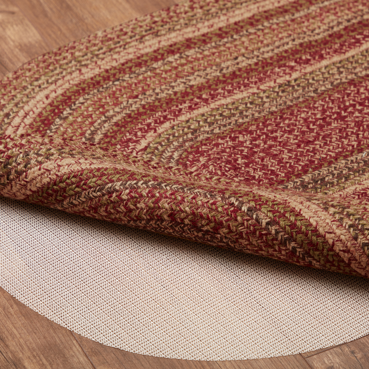 VHC Brands Braided Rug - Kaila Jute Rug Oval with Pad 27x48