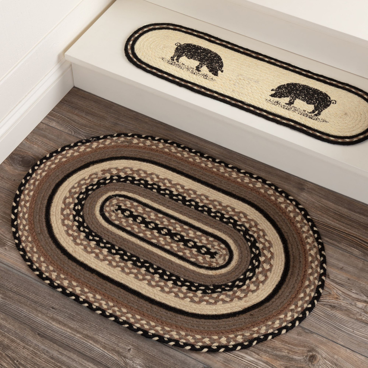 VHC Brands - 20 x 30 Oval Braided Rug - Sawyer Mill