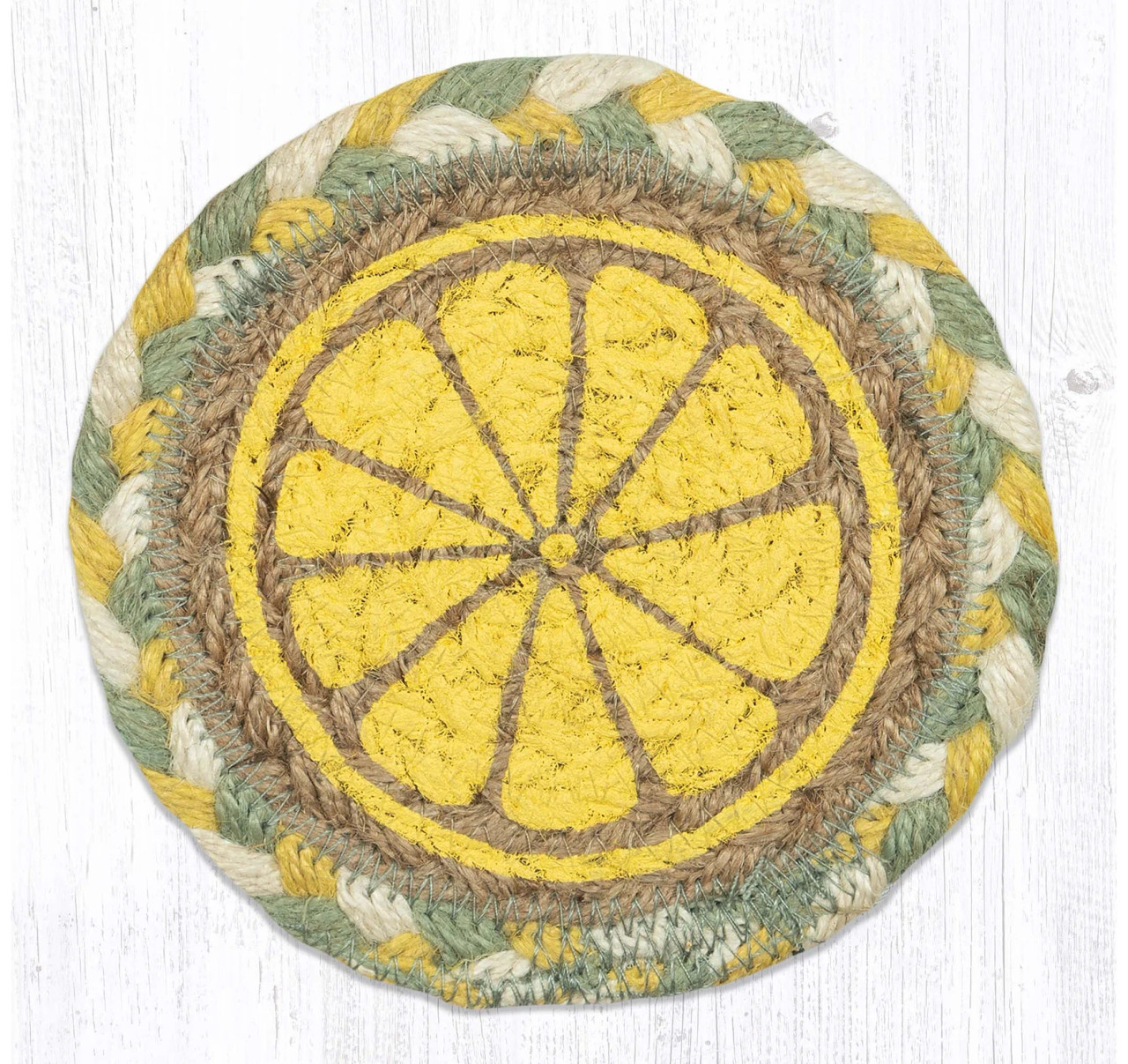 100 Jute Coasters Lemon Slice Braided Coaster Earth Rugs