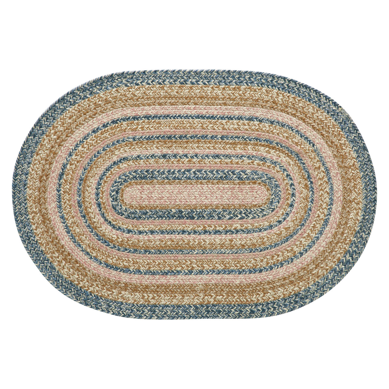 VHC Brands Braided Rug - Kaila Jute Rug Oval with Pad 24x36
