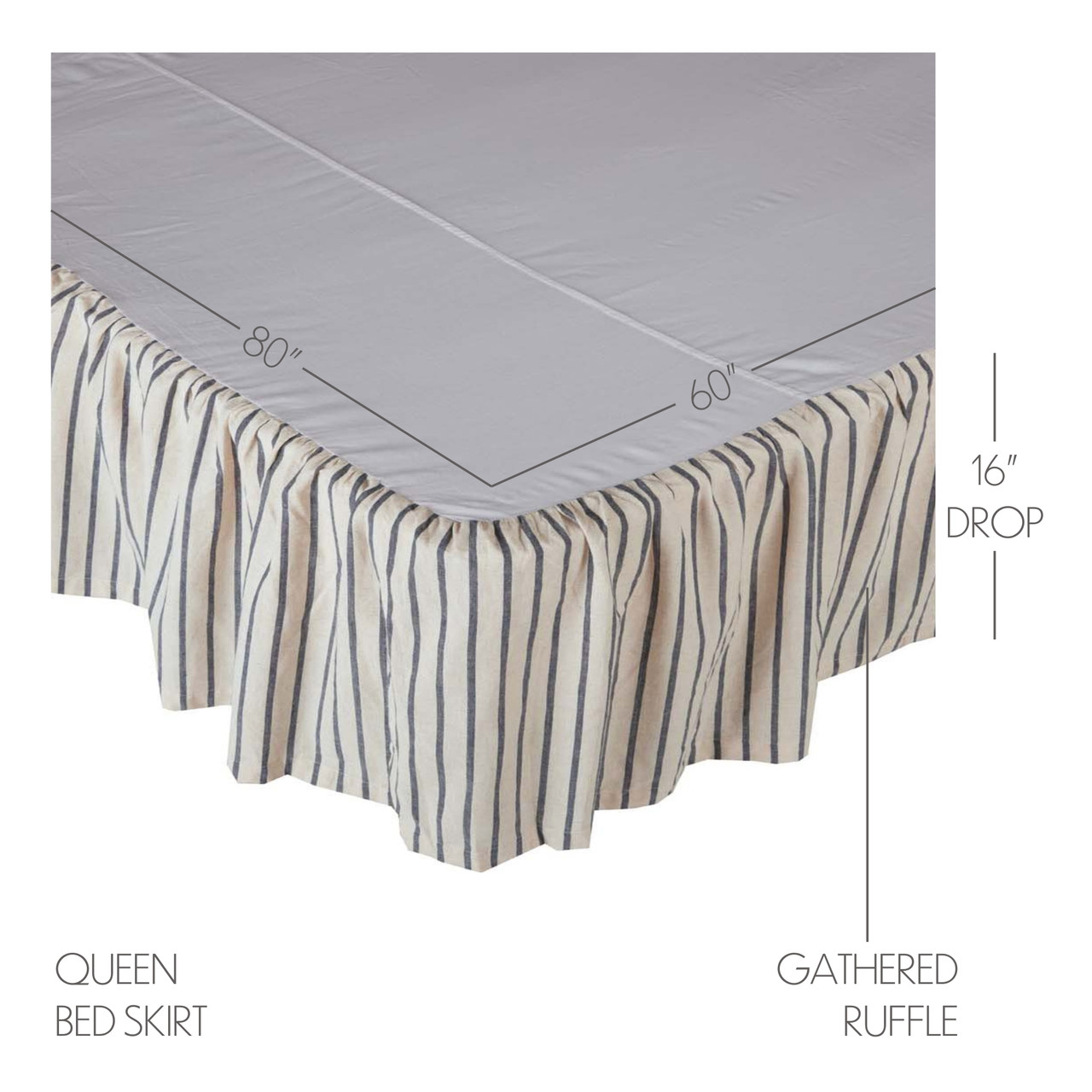 VHC Brands Kaila Farmhouse Bed Skirt - Thumbnail 3