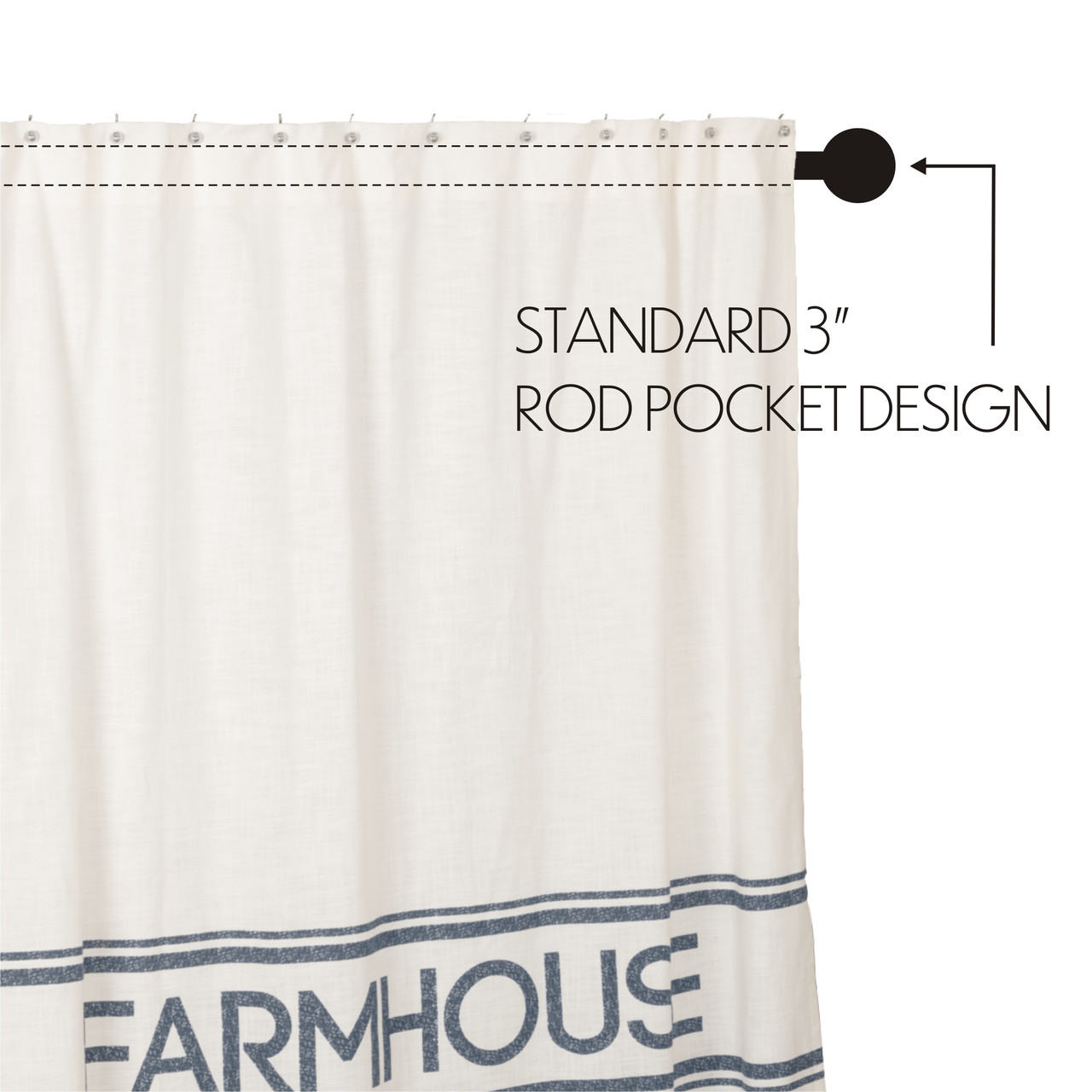 VHC Brands Sawyer Mill Plow Shower Curtain - Thumbnail 4