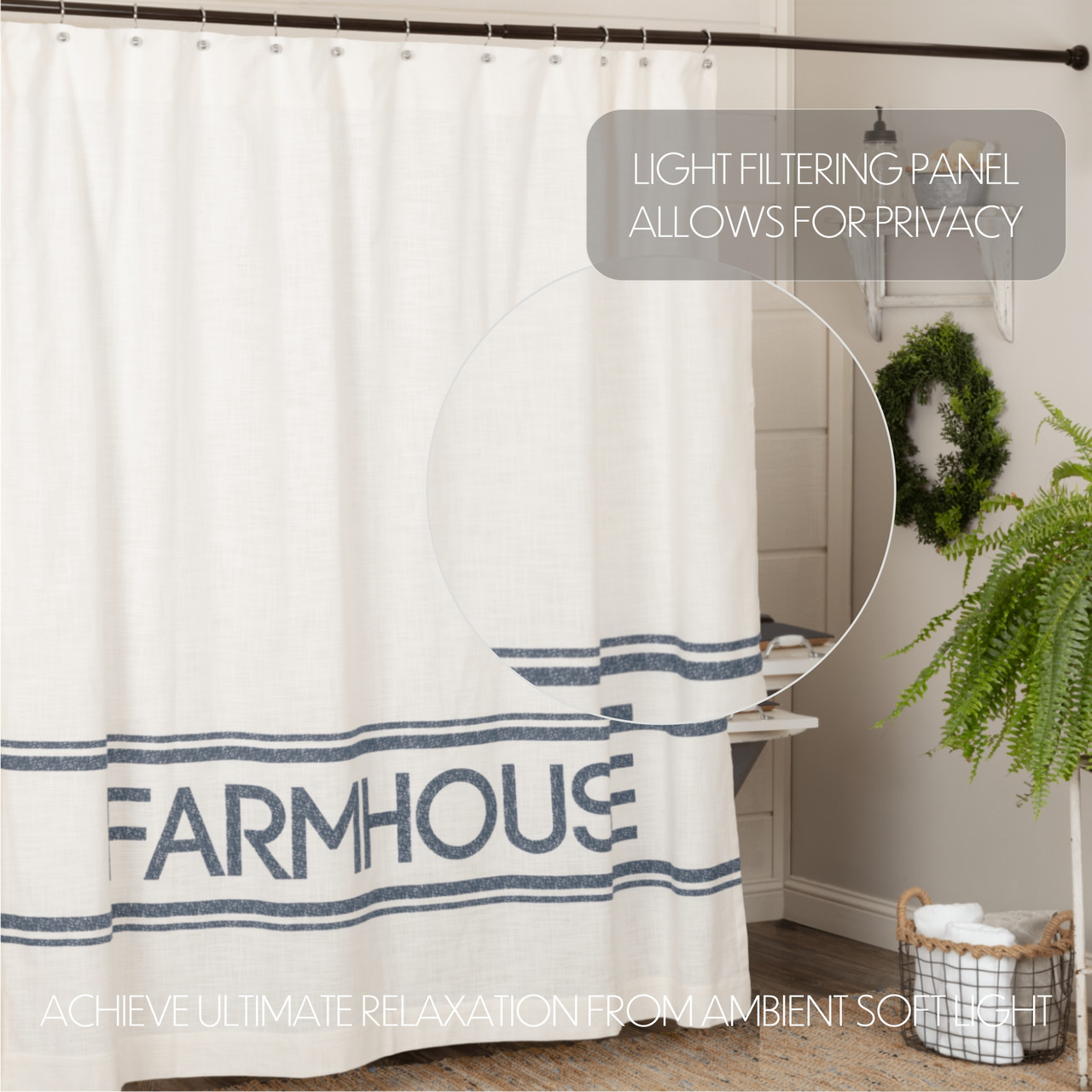 VHC Brands Sawyer Mill Shower Curtain - Thumbnail 5