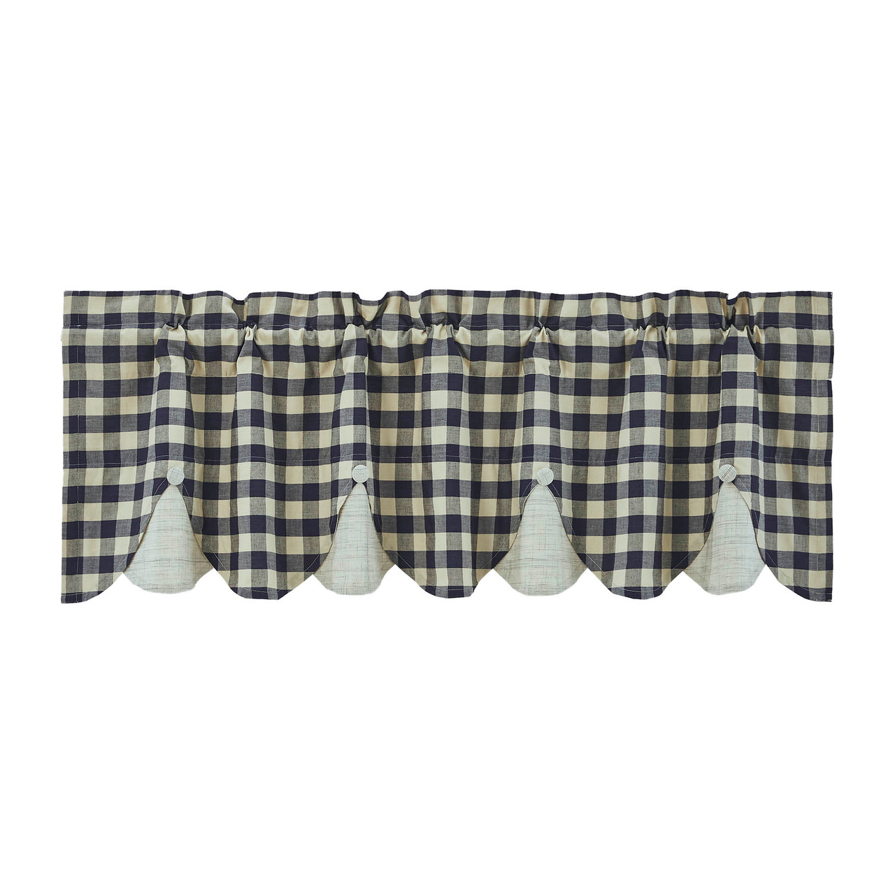VHC Brands My Country Scalloped Layered Valance - Thumbnail 2