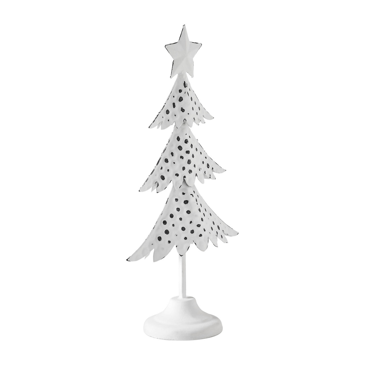 Small Christmas Antique White Metal Tree