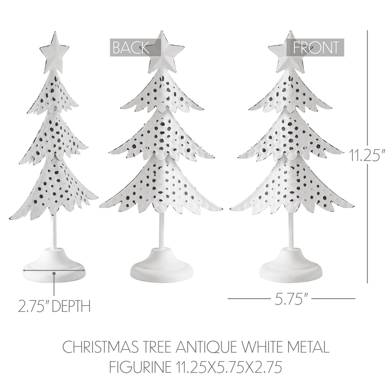 Small Christmas Antique White Metal Tree