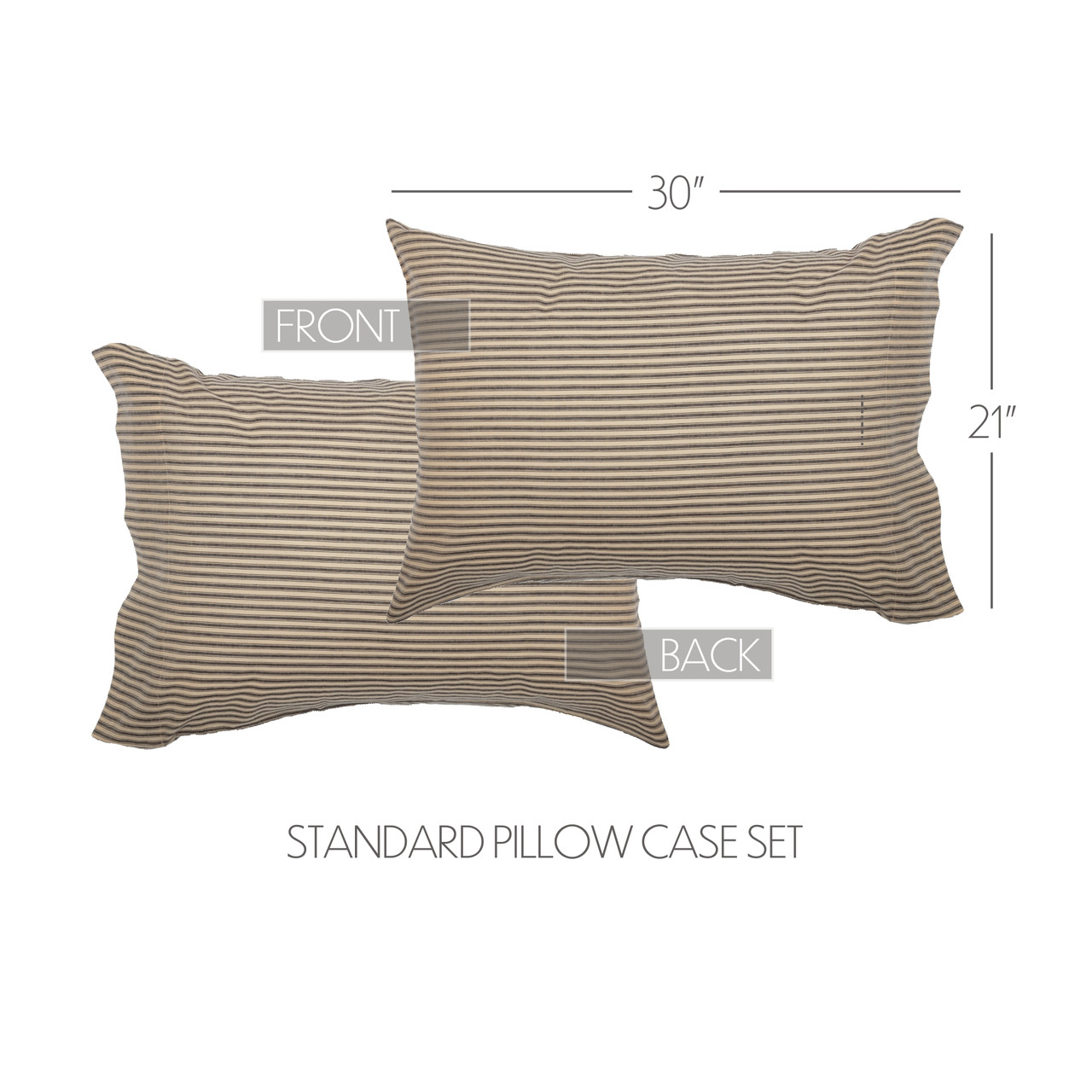 VHC Brands Sawyer Mill Ticking Stripe Pillowcase - Thumbnail 5