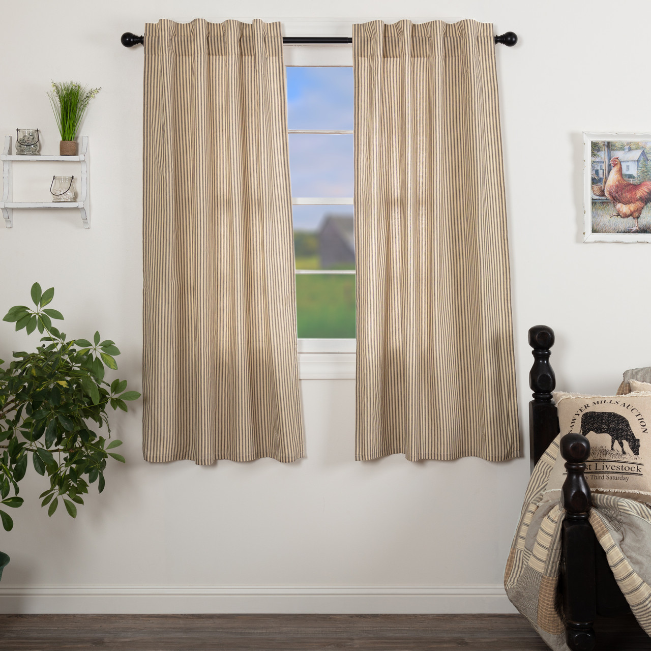 VHC Brands Sawyer Mill Ticking Stripe Panel - Thumbnail 3