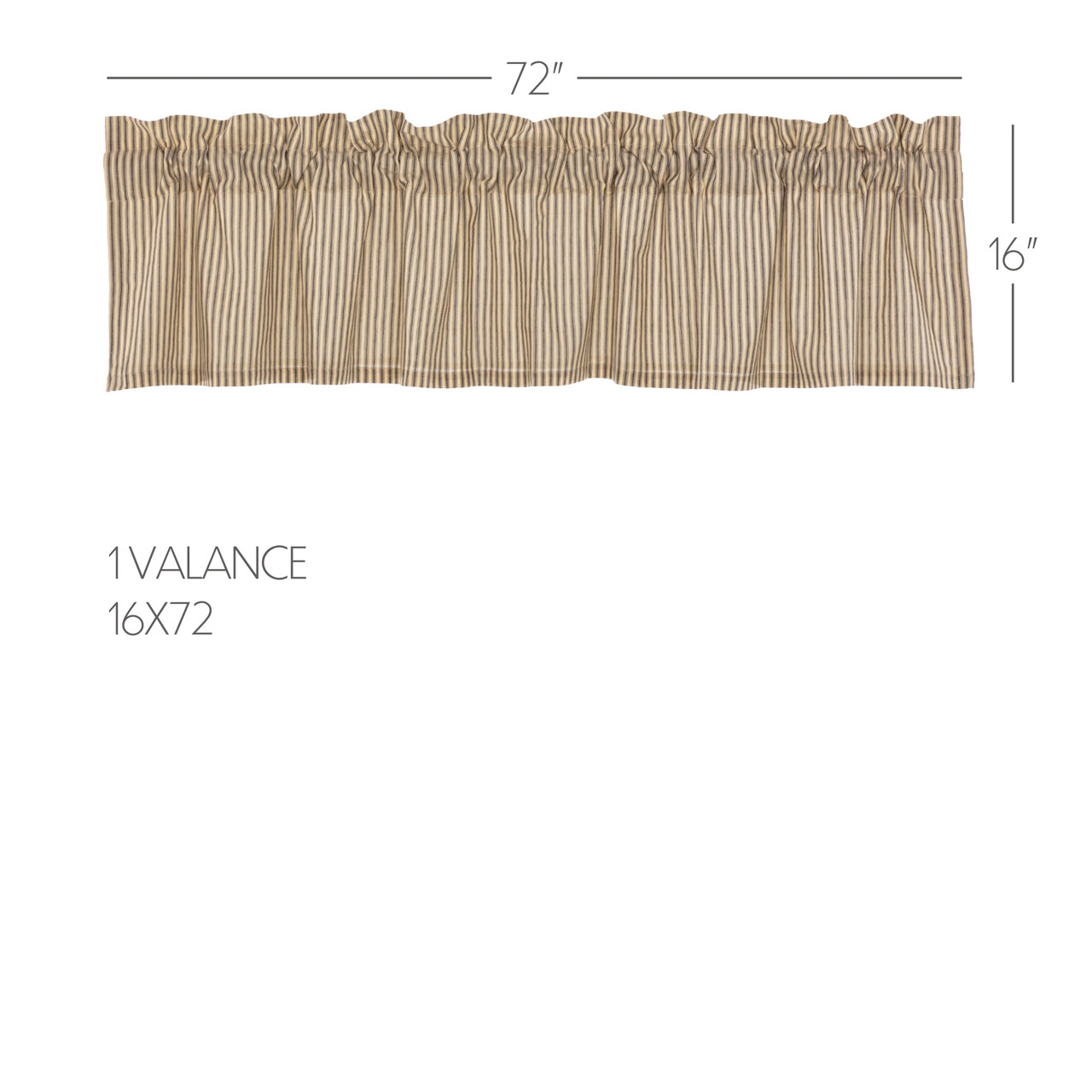 VHC Brands Sawyer Mill Ticking Stripe Valance - Thumbnail 5