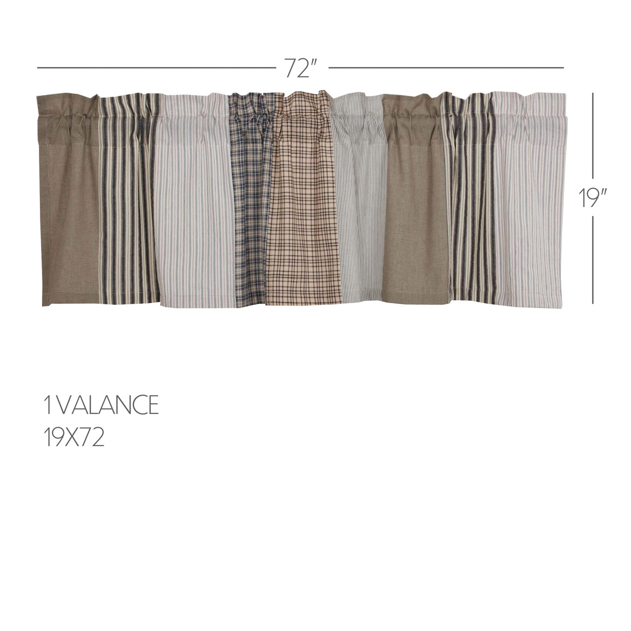 VHC Brands Ashmont Patchwork Tailored Valance - Thumbnail 5